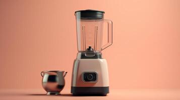 a coffee maker and a cup of coffee on a counter AI Generative photo