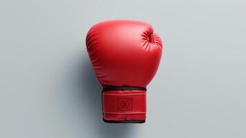 a red boxing glove on a white background AI Generative photo