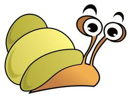 Friendly cartoon snail vector