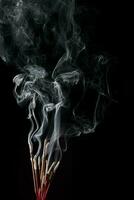 Smoke background art design incense burning. photo