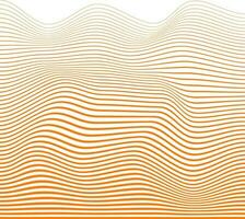 Orange vector abstract wave texture or shape for product and posters. Without background