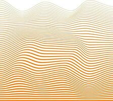 Orange vector abstract wave texture or shape for product and posters. Without background