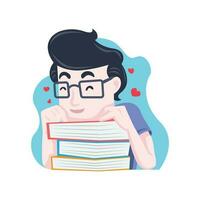 national book lovers day vector illustration