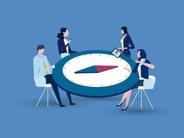 Compass. Management, strategy. Choosing the right direction. Business vector illustration.