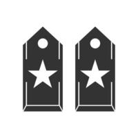 Vector illustration of 1 star general icon in dark color and white background