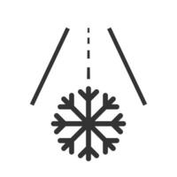 Vector illustration of snowy roads icon in dark color and white background