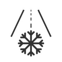 Vector illustration of snowy roads icon in dark color and white background