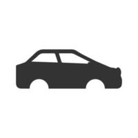 Vector illustration of the car frame icon in dark color and white background