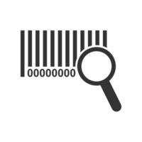 Vector illustration of scan code icon in dark color and white background