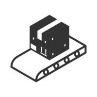 Vector illustration of xray box icon in dark color and white background