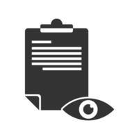 Vector illustration of document is visible icon in dark color and white background