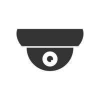 Vector illustration of cctv icon in dark color and white background