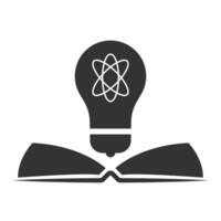 Vector illustration of science icon in dark color and white background