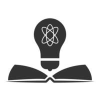 Vector illustration of science icon in dark color and white background