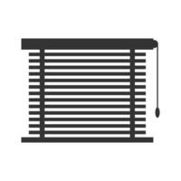 Vector illustration of roller blinds icon in dark color and white background