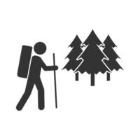 Vector illustration of climb icon in dark color and white background