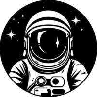 astronauta, minimalista y sencillo silueta - vector ilustración