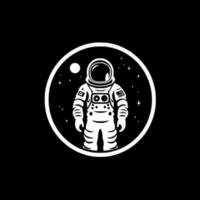 Astronaut, Black and White Vector illustration