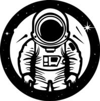 Astronaut, Black and White Vector illustration