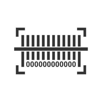 vector ilustración de escanear código icono en oscuro color y blanco antecedentes