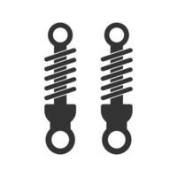 Vector illustration of shockbreaker icon in dark color and white background