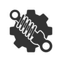 Vector illustration of shock service icon in dark color and white background