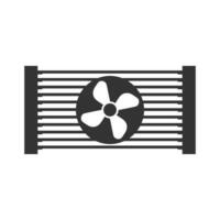 Vector illustration of car radiators icon in dark color and white background