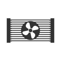 Vector illustration of car radiators icon in dark color and white background