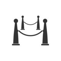 Vector illustration of carpet fence icon in dark color and white background