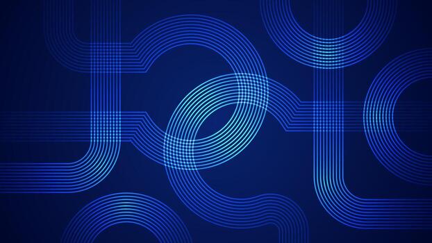 Dark blue abstract background with serpentine style lines as the main component. vector