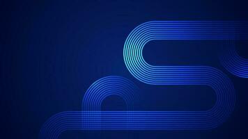 Dark blue abstract background with serpentine style lines as the main component. vector