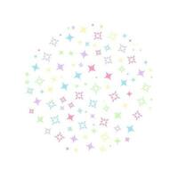 A background with colorful stars of various sizes as a pattern. vector