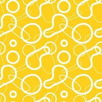 Vector seamless pattern of curved lines on a yellow background