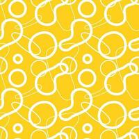 Vector seamless pattern of curved lines on a yellow background