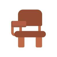 school desk chair design element vector