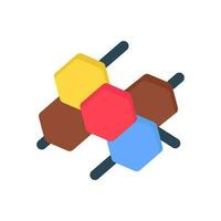 chemistry medical hexagon icon vector