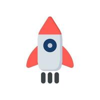 rocket icon flat style vector