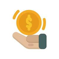 funds icon flat style vector