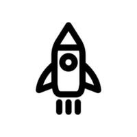 rocket icon line style vector