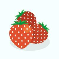 fresa frutas icono aislado vector ilustración.