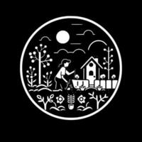 jardín - minimalista y plano logo - vector ilustración