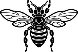 abeja, minimalista y sencillo silueta - vector ilustración