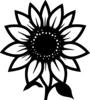 Flower - Black and White Isolated Icon - Vector illustration