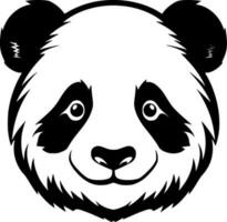 panda - negro y blanco aislado icono - vector ilustración