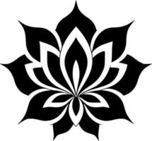 Mandala, Black and White Vector illustration