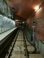 View of kelenfold railway and metro station from the metro window photo