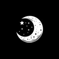 Luna - minimalista y plano logo - vector ilustración