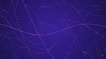 Abstract dotted wavy lines animation video