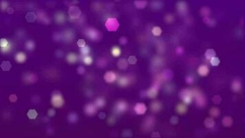 Hexagonal particles bokeh background animation video