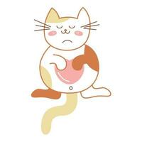 10.gato con corazón vector